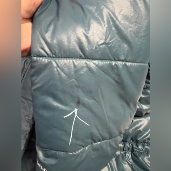 Columbia Omni Heat Womens Sz.Sm. Teal Puffer Coat Removable Faux Fur Lined Hood - Picture 10 of 12